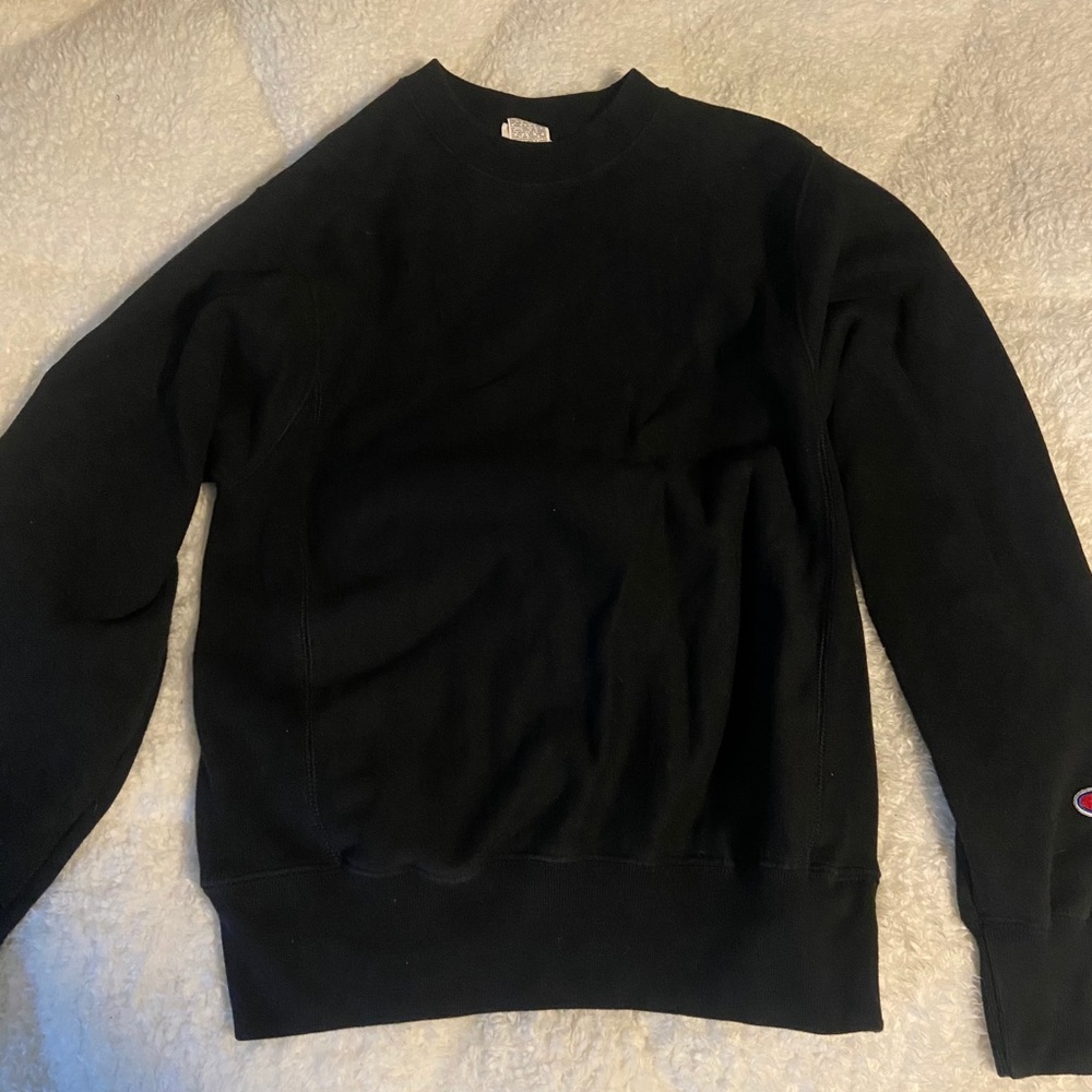 PLAIN BLACK CHAMPION CREWNECK